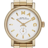 Buy Shop Marc Jacobs Baker White Dial Gold Steel Strap Watch for Women - MBM3247 USA Online