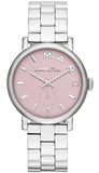 Buy Shop Marc Jacobs Baker Pink Dial Silver Steel Strap Watch for Women - MBM3280 USA Online