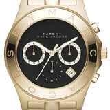 Buy Shop Marc Jacobs Blade Chronograph Black Dial Gold Steel Strap Watch for Women - MBM3309 USA Online