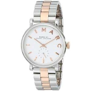 Buy Shop Marc Jacobs Baker White Dial Two Tone Steel Strap Watch for Women - MBM3312 USA Online