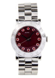 Buy Shop Marc Jacobs Amy Red Dial Silver Steel Strap Watch for Women - MBM3333 USA Online