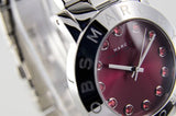 Buy Shop Marc Jacobs Amy Red Dial Silver Steel Strap Watch for Women - MBM3333 USA Online