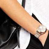 Buy Shop Marc Jacobs Peeker Chronograph Silver Two Tone Steel Strap Watch for Women - MBM3369 USA Online