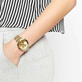 Buy Shop Marc Jacobs Peeker Chronograph Gold Dial Gold Steel Strap Watch for Women - MBM3393 USA Online