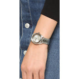 Buy Shop Marc Jacobs Tether Transparent Silver Dial Silver Steel Strap Watch for Women - MBM3412 USA Online
