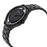 Buy Shop Marc Jacobs Tether Transparent Black Dial Black Steel Strap Watch for Women - MBM3419 USA Online