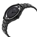 Buy Shop Marc Jacobs Tether Transparent Black Dial Black Steel Strap Watch for Women - MBM3415 USA Online