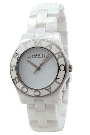 Buy Shop Marc Jacobs Marc White Dial White Ceramic Strap Watch for Women - MBM9500 USA Online