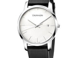 Buy Shop Calvin Klein City White Dial Black Leather Strap Watch for Men - K2G2G1CD USA Online