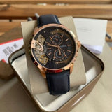 Buy Shop Fossil Townsman Twist Skeleton Blue Dial Blue Leather Strap Watch for Men - ME1138 USA Online