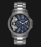 Buy Shop Fossil Grant Twist Multifunction Blue Dial Grey Steel Strap Watch for Men - ME1146 USA Online
