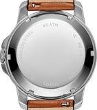 Buy Shop Fossil Grant Twist Multifunction Blue Dial Brown Leather Strap Watch for Men - ME1161 USA Online