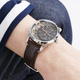 Buy Shop Fossil Townsman Automatic Black Dial Brown Leather Strap Watch for Men - ME1163 USA Online