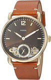 Buy Shop Fossil The Commuter Twist Black Dial Brown Leather Strap Watch for Men - ME1166 USA Online