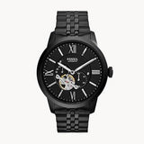 Fossil Townsman Multi Function Mechanical Black Dial Black Steel Strap Watch for Men - ME3062