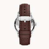 Buy Shop Fossil Townsman Automatic White Dial Brown Leather Strap Watch for Men - ME3064 USA Online