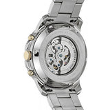 Buy Shop Fossil Grant Automatic Skeleton Black Dial Silver Steel Strap Watch for Men - ME3103 USA Online