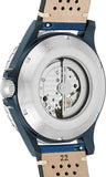 Buy Shop Fossil Crewmaster Sports Automatic Blue Dial Blue Leather Strap Watch for Men - ME3149 USA Online