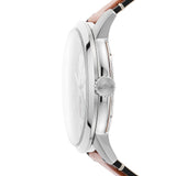 Buy Shop Fossil Townsman Automatic Skeleton Blue Dial Brown Leather Strap Watch for Men - ME3154 USA Online