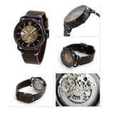 Buy Shop Fossil Commuter Automatic Black Dial Brown Leather Strap Watch for Men - ME3158 USA Online
