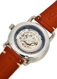 Buy Shop Fossil Commuter Automatic Skeleton Blue Dial Brown Leather Strap Watch for Men - ME3159 USA Online