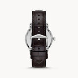 Buy Shop Fossil Townsman Automatic Chronograph White Dial Blue Leather Strap Watch for Men - ME3167 USA Online