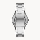 Buy Shop Fossil Forrester Automatic Skeleton Black Dial Silver Steel Strap Watch for Men - ME3180 USA Online