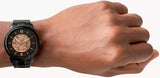 Buy Shop Fossil Neutra Automatic Skeleton Black Dial Black Steel Strap Watch for Men - ME3183 USA Online