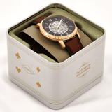 Buy Shop Fossil Neutra Automatic Skeleton Black Dial Brown Leather Strap Watch for Men - ME3195 USA Online