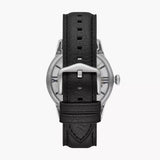 Buy Shop Fossil Townsman Automatic Skeleton Blue Dial Black Leather Strap Watch for Men - ME3200 USA Online