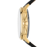 Buy Shop Fossil Townsman Automatic Skeleton Black Dial Black Leather Strap Watch for Men - ME3210 USA Online
