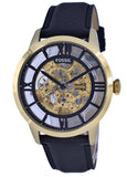 Buy Shop Fossil Townsman Automatic Skeleton Black Dial Black Leather Strap Watch for Men - ME3210 USA Online