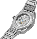 Buy Shop Fossil Everett Automatic Skeleton Blue Dial Silver Steel Strap Watch for Men - ME3220 USA Online