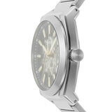 Buy Shop Fossil Everett Automatic Skeleton Blue Dial Silver Steel Strap Watch for Men - ME3220 USA Online