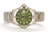 Buy Shop Tag Heuer Aquaracer Calibre 5 Automatic Green Dial Silver Steel Strap Watch for Men - WAY2015.BA0927 USA Online