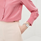 Buy Shop Michael Kors Sofie Crystals Mother of Pearl Pink Dial Two Tone Steel Strap Watch For Women - MK4344 USA Online