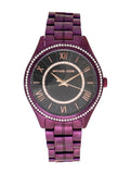 Buy Shop Michael Kors Lauryn Black Dial Purple Steel Strap Watch for Women - MK3724 USA Online
