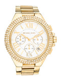 Buy Shop Michael Kors Camille Silver Diamonds Dial Gold Steel Strap Watch for Women - MK5756 USA Online