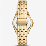 Buy Shop Michael Kors Mini Pilot Quartz Gold Dial Gold Steel Strap Watch For Women - MK7366 USA Online