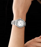 Buy Shop Michael Kors Sage Three-Hand White Dial Silver Steel Strap Watch for Women - MK4807 USA Online