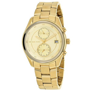Buy Shop Michael Kors Briar Analog Gold Dial Gold Steel Strap Watch For Women - MK6464 USA Online