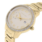 Buy Shop Michael Kors Whitley Analog Diamonds Gold Dial Gold Steel Strap Watch For Women - MK6227 USA Online