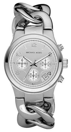 Buy Shop Michael Kors Runway Twist Silver Dial Silver Stainless Steel Strap Watch for Women - MK3149 USA Online