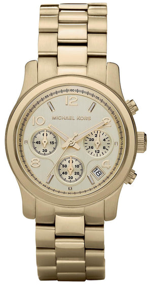 Buy Shop Michael Kors Runway Gold Dial Gold Stainless Steel Strap Watch for Women - MK5055 USA Online