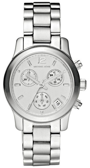 Buy Shop Michael Kors Runway Silver Dial Silver Steel Strap Watch for Women - MK5428 USA Online