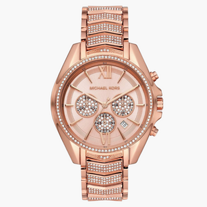 Buy Shop Michael Kors Whitney Chronograph Rose Gold Dial Rose Gold Steel Strap Watch For Women - MK6730 USA Online