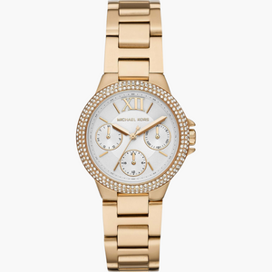 Buy Shop Michael Kors Mini Camille Chronograph White Dial Rose Gold Steel Strap Watch For Women - MK6844 USA Online