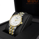 Mido Baroncelli III Automatic White Dial Two Tone Steel Strap Watch For Women - M7600.9.26.1