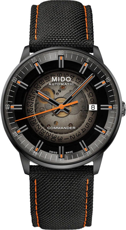 Buy Shop Mido Commander Automatic Gradient Black Dial Black Nylon Strap Watch For Men - M021.407.37.411.00 USA Online