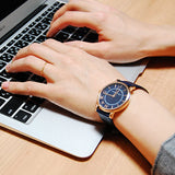 Buy Shop Marc Jacobs Roxy Navy Blue Dial Blue Leather Strap Watch for Women - MJ1534 USA Online